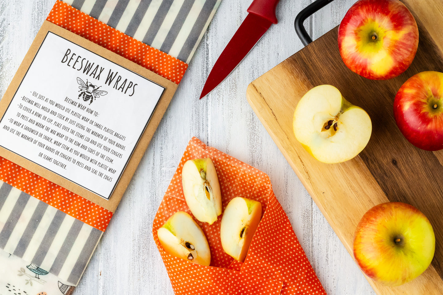 Beeswax Wraps (Orange and Gray)
