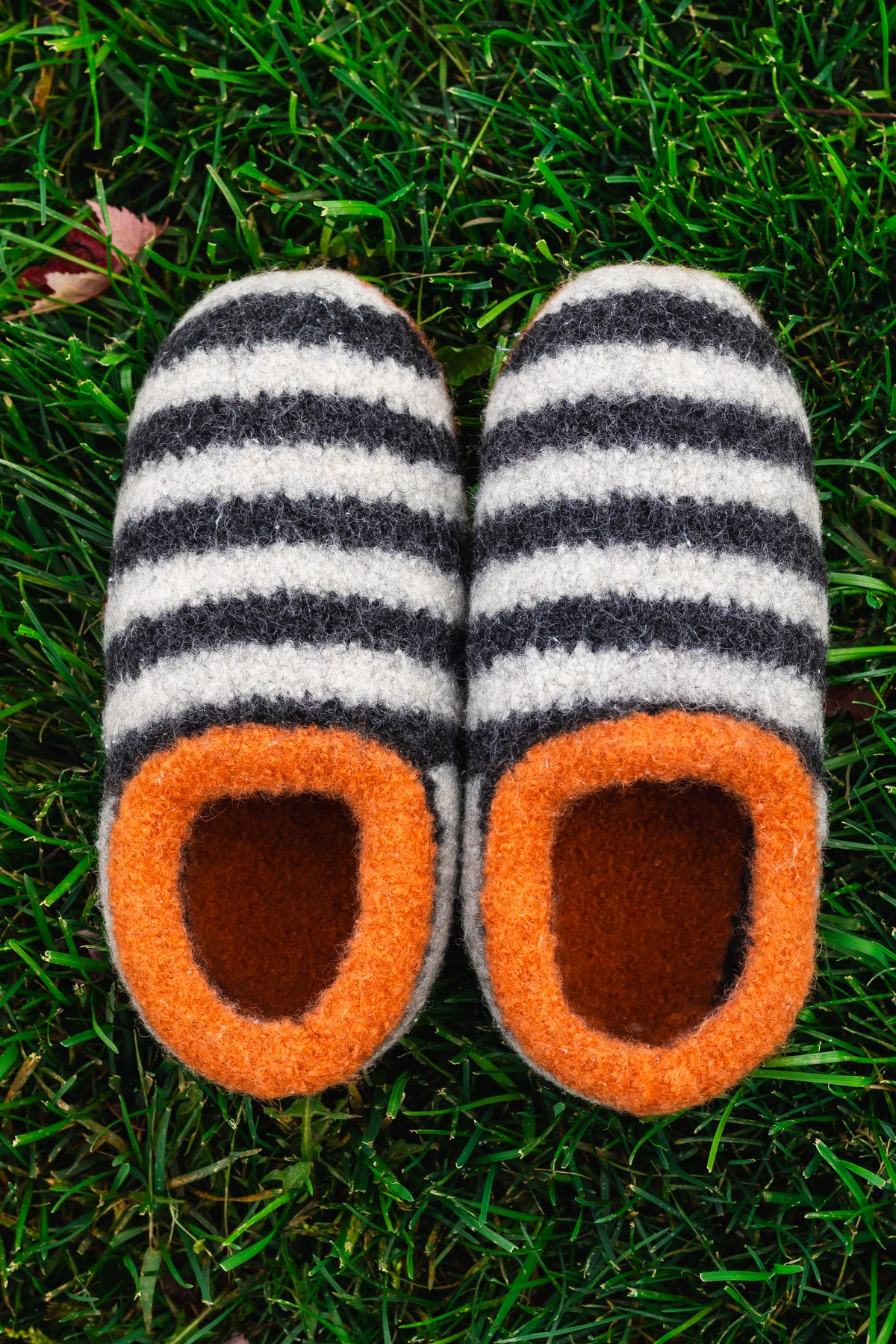 Knitted Felted Sailor Slippers