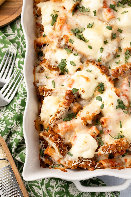 Chicken Parmesan Pasta Bake