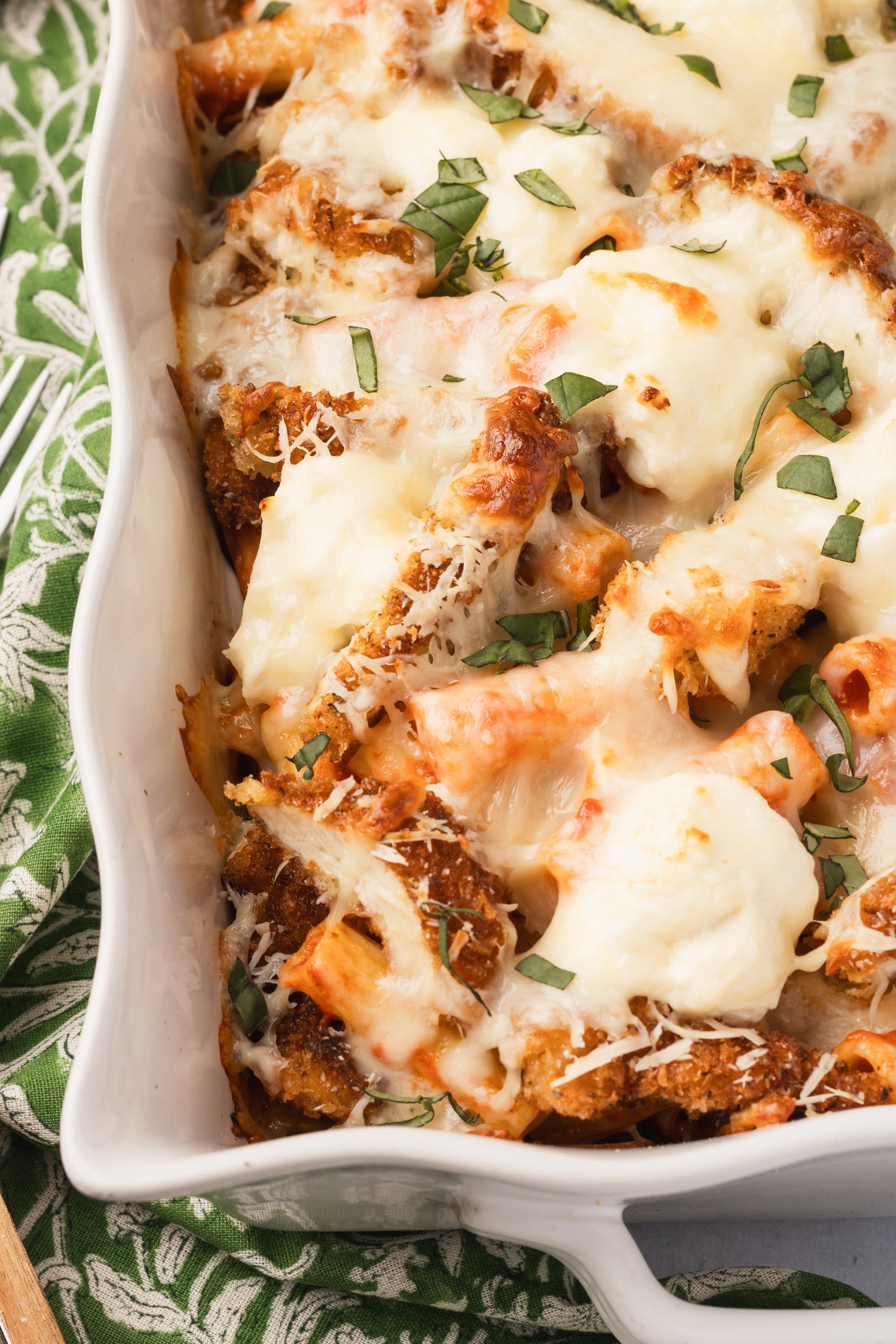 Chicken Parmesan Pasta Bake