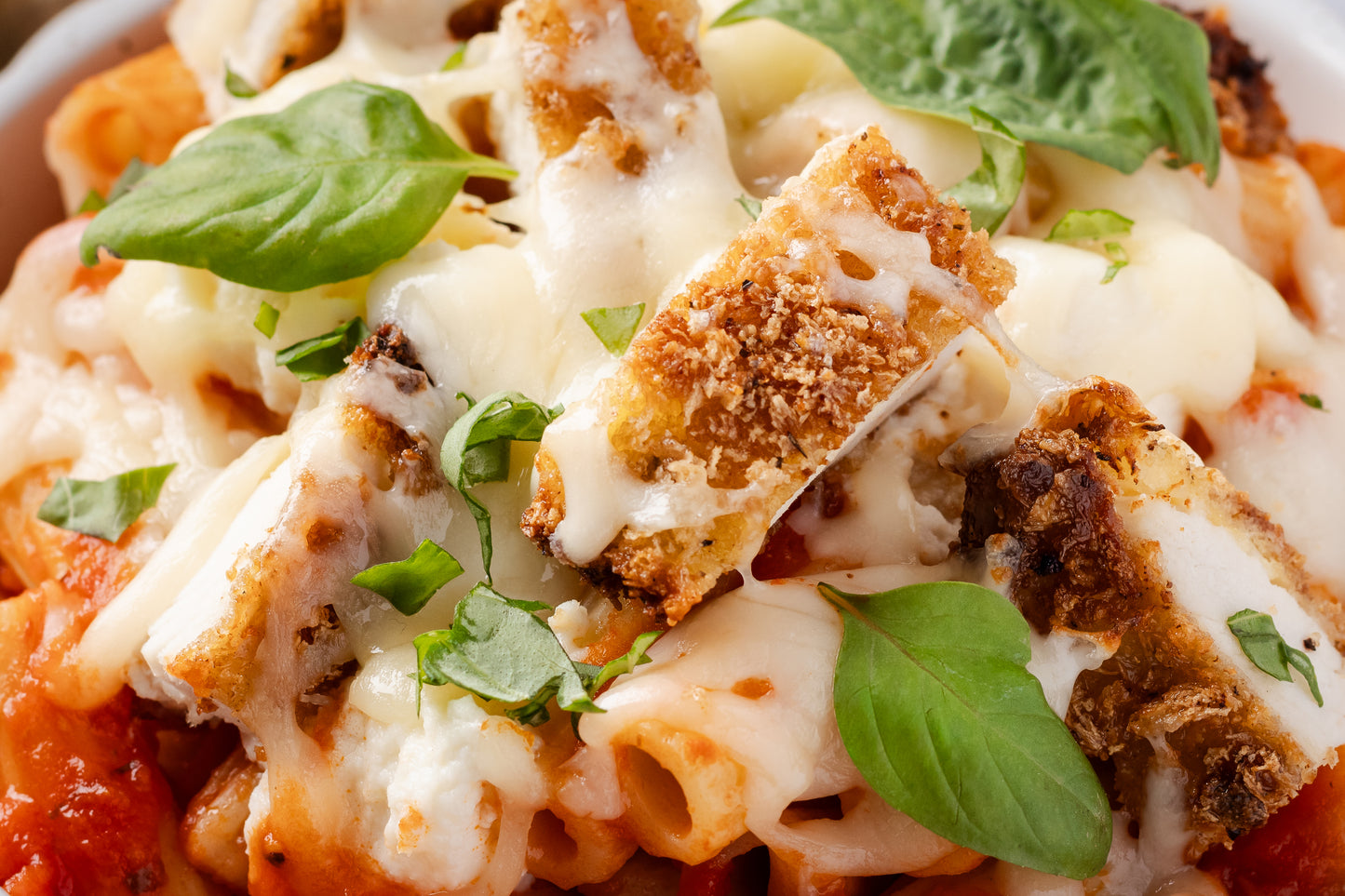 Chicken Parmesan Pasta Bake