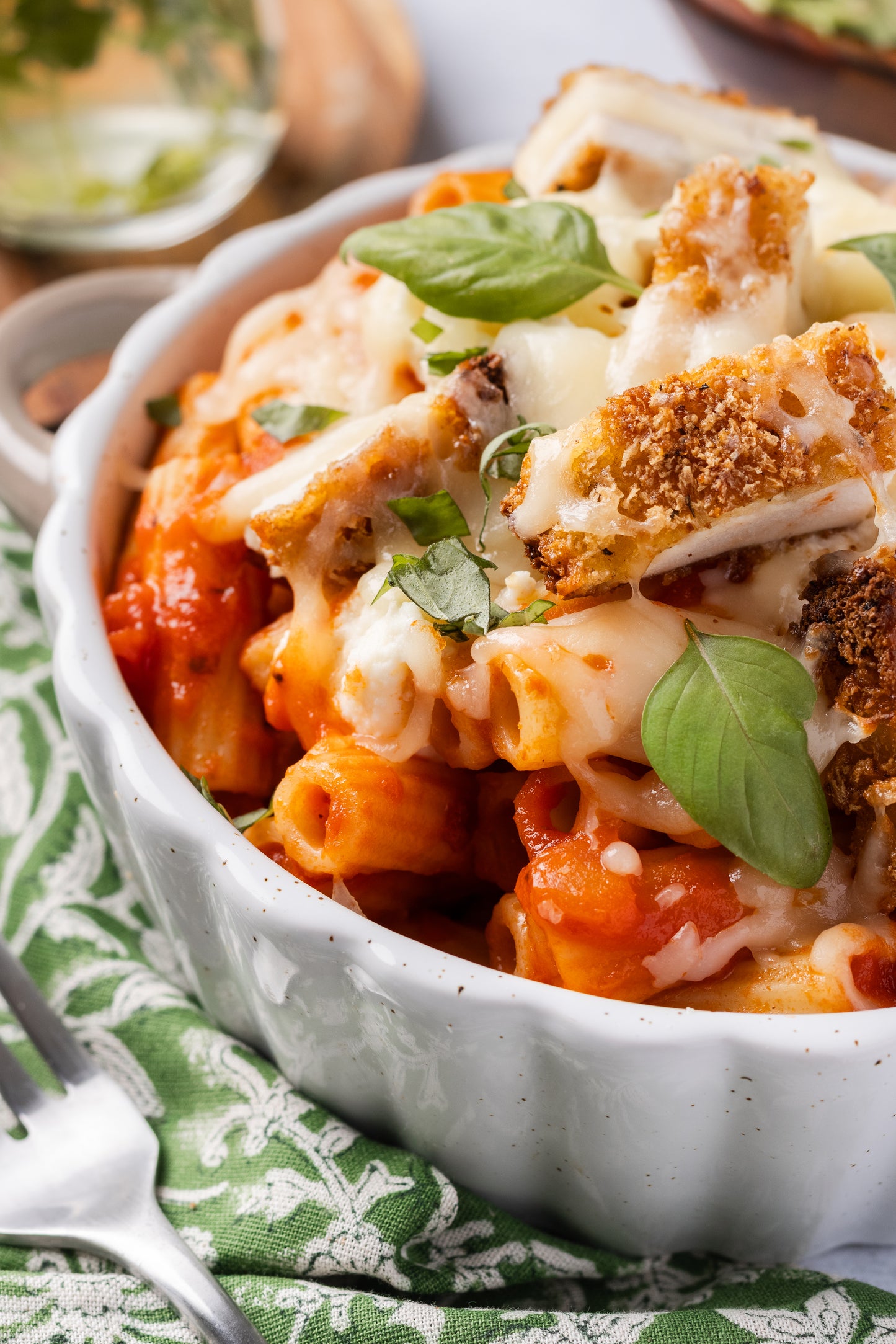 Chicken Parmesan Pasta Bake