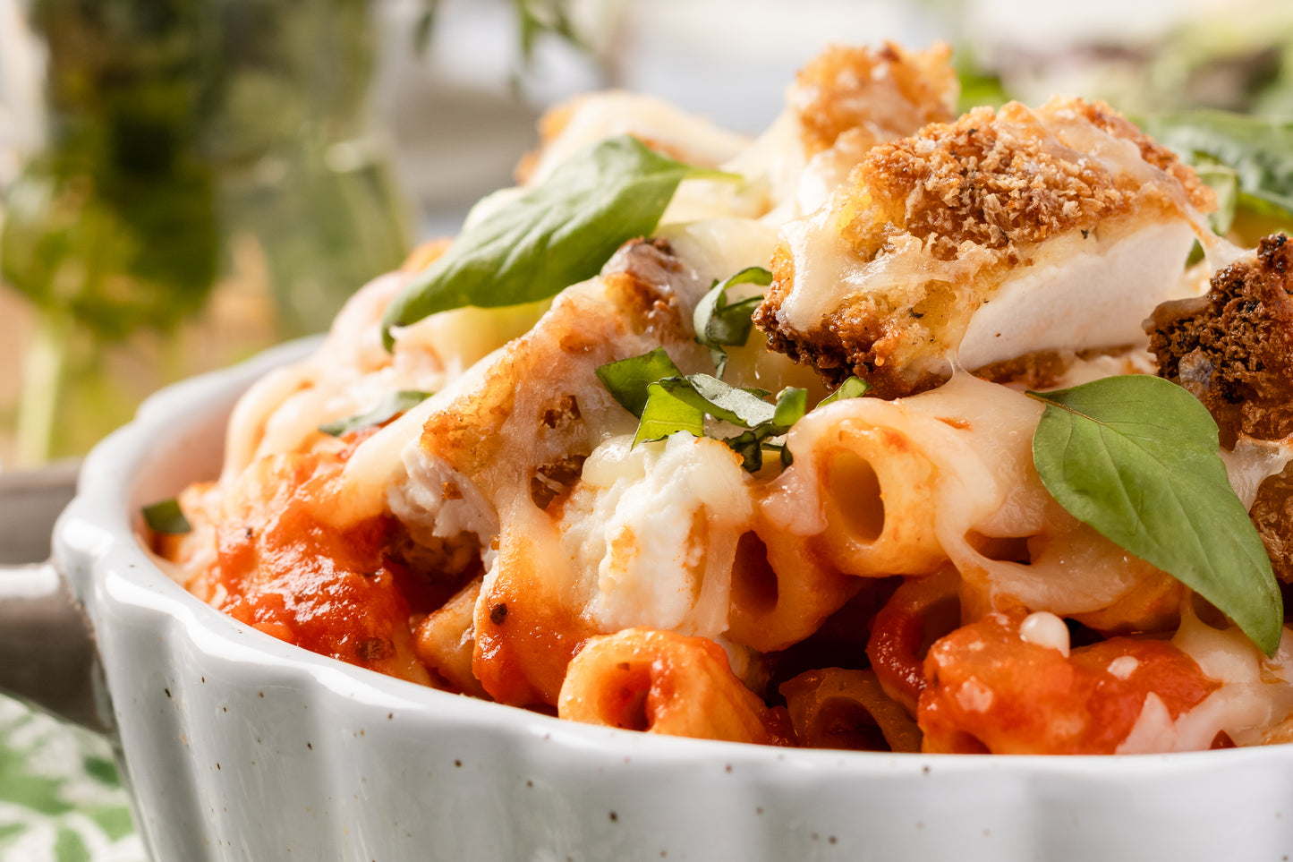 Chicken Parmesan Pasta Bake