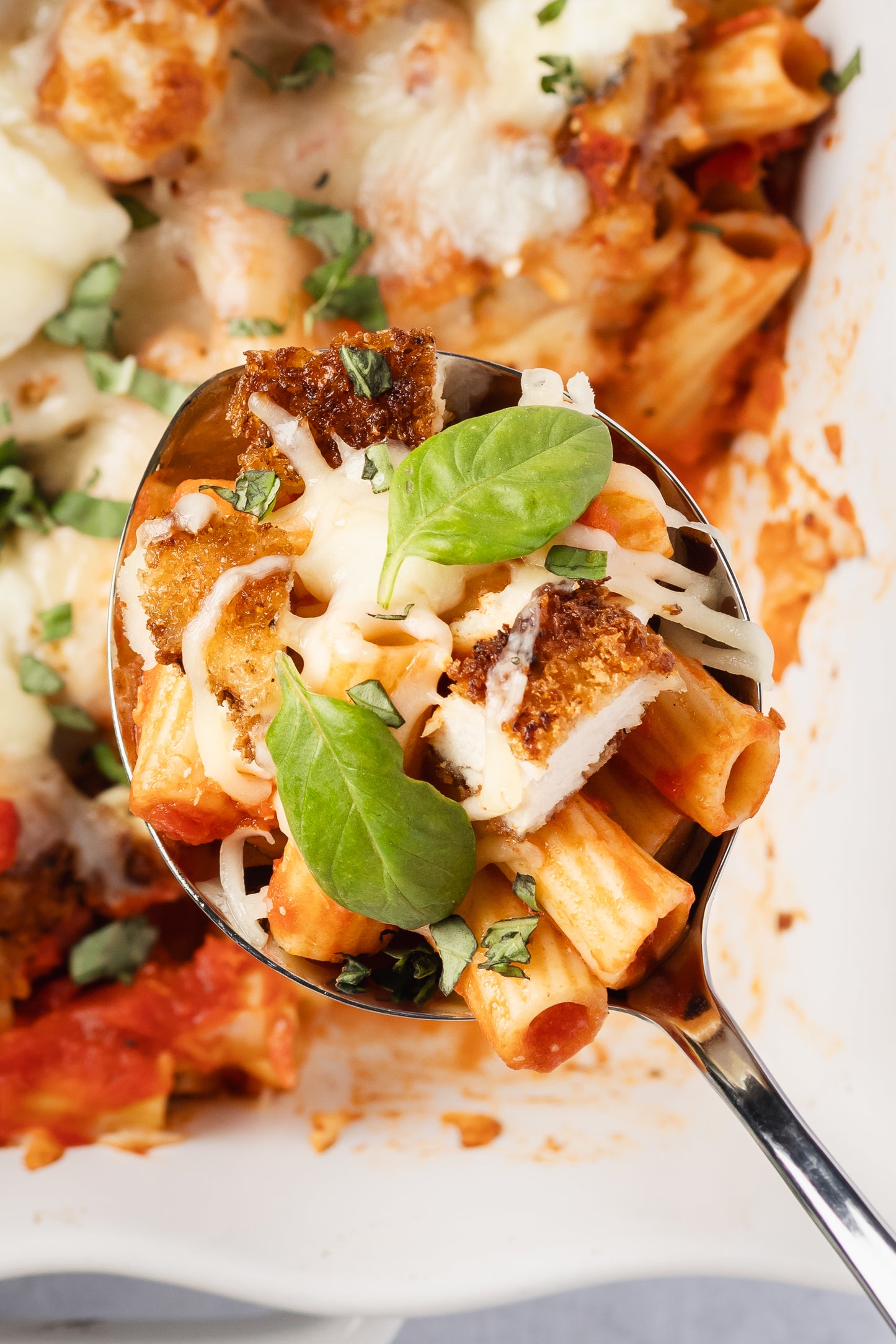 Chicken Parmesan Pasta Bake