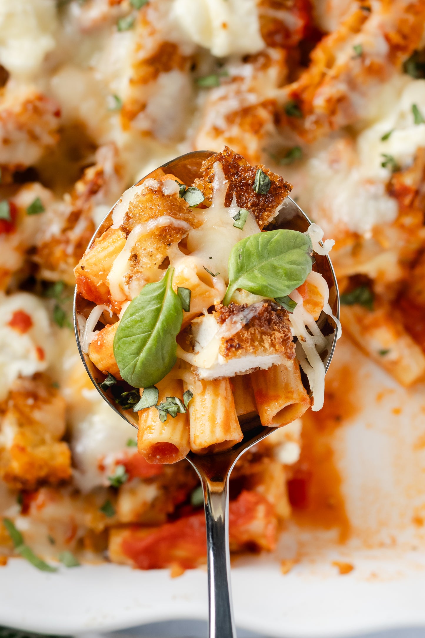 Chicken Parmesan Pasta Bake