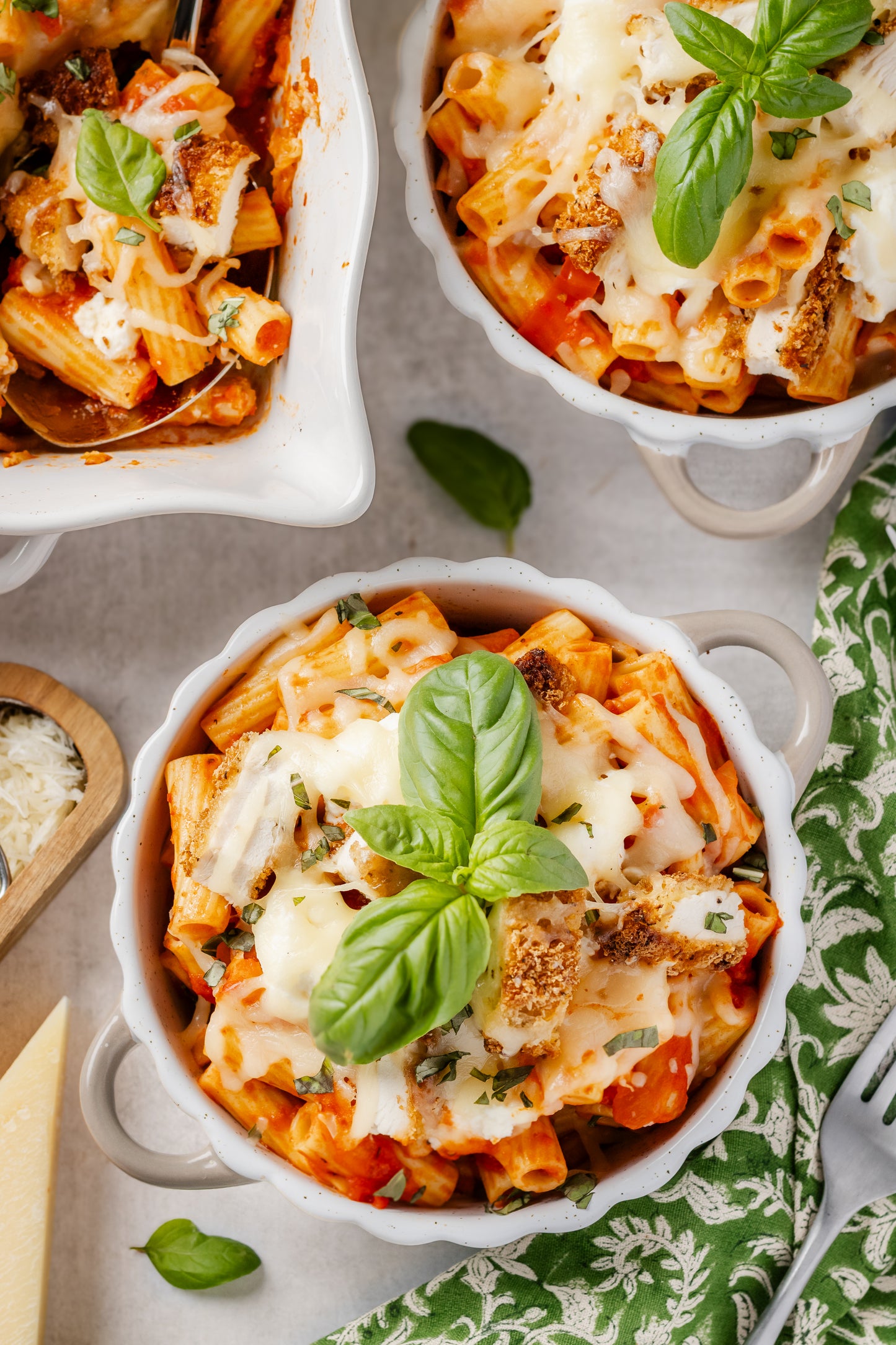 Chicken Parmesan Pasta Bake