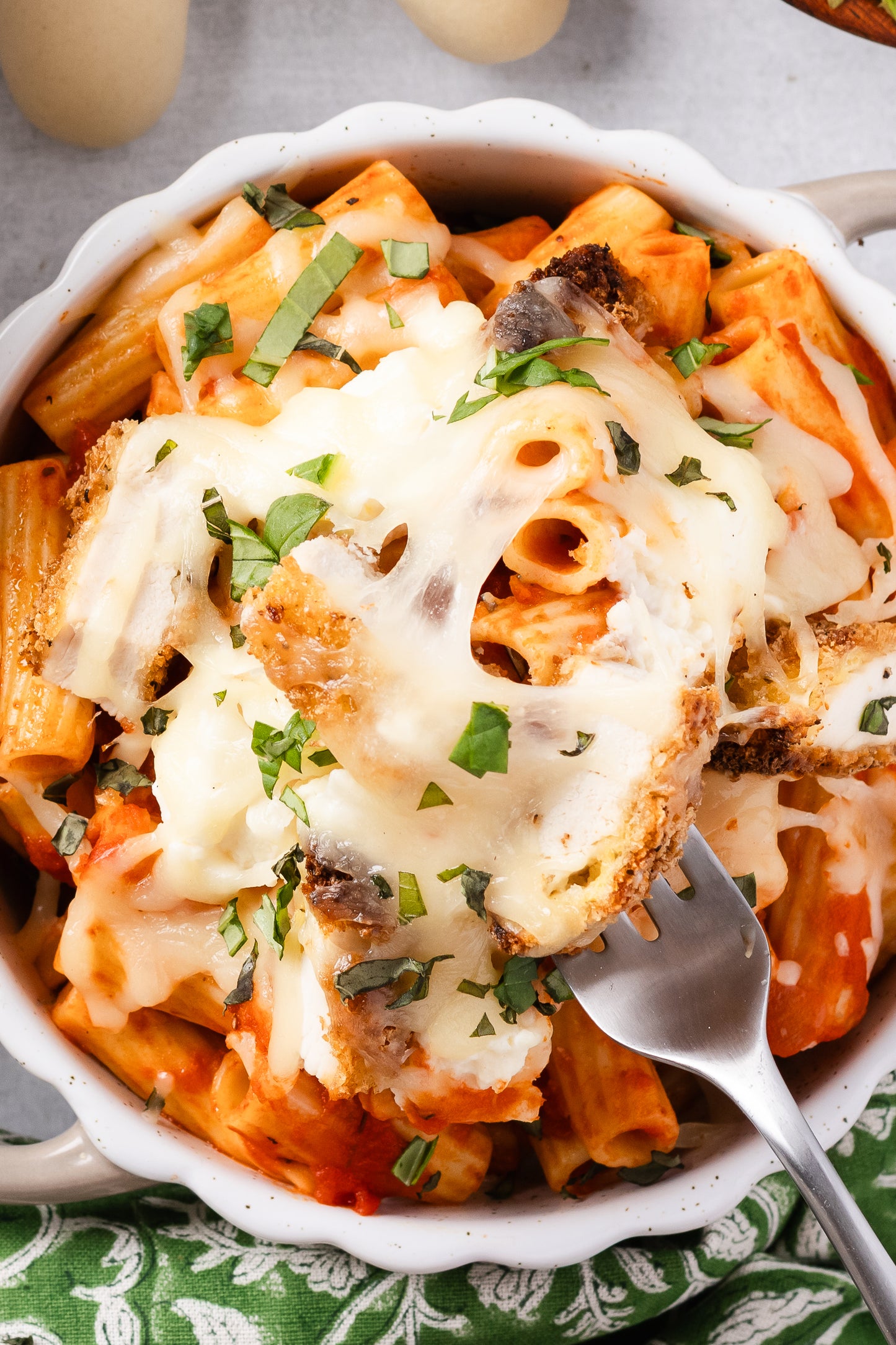Chicken Parmesan Pasta Bake