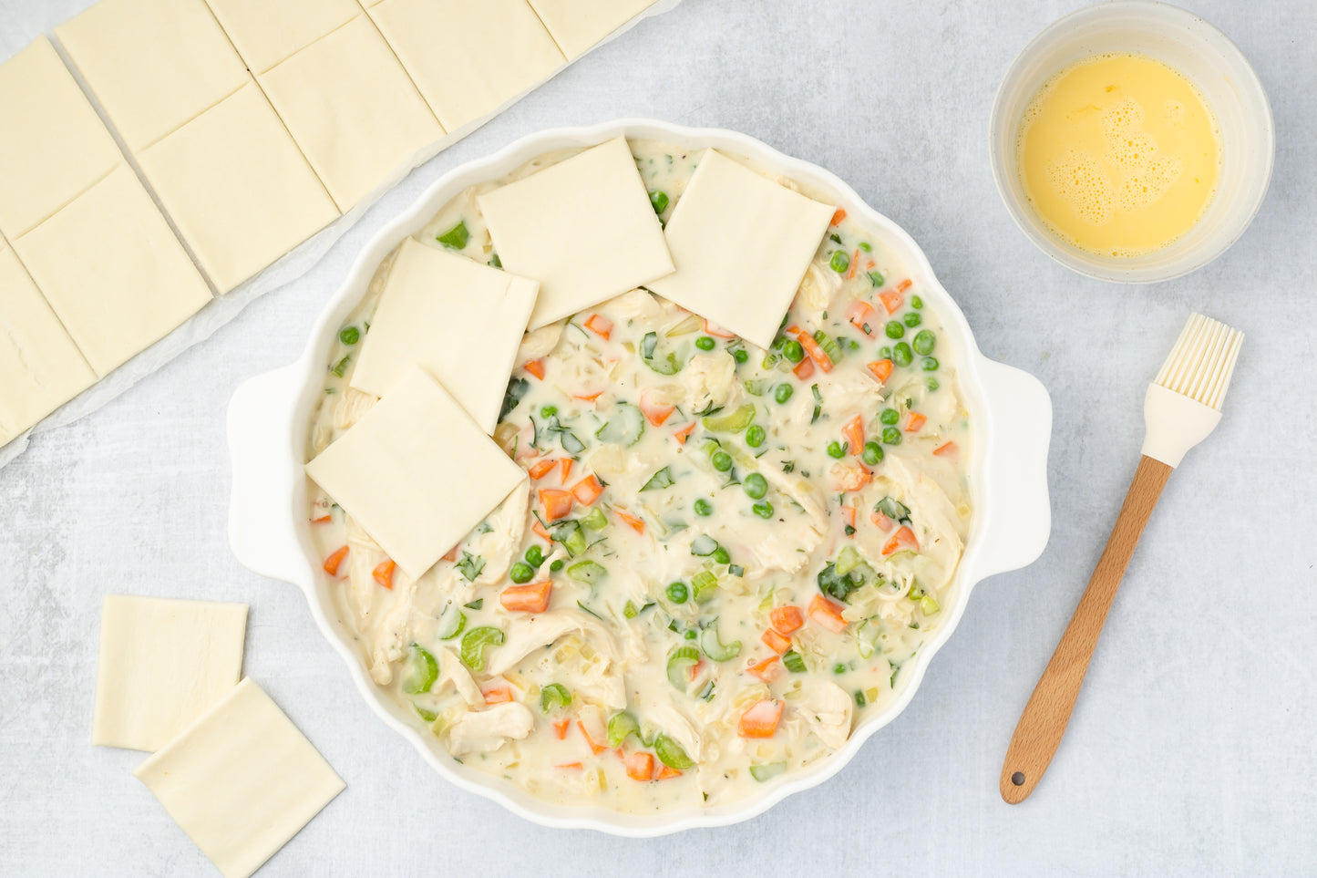 Chicken Pot Pie with Puff Pastry