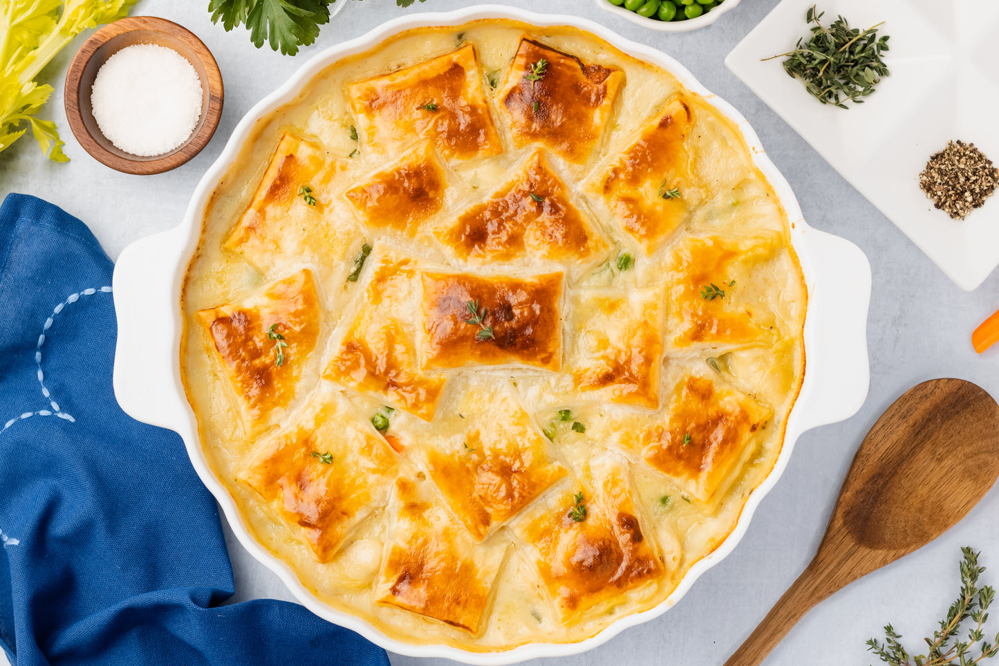 Chicken Pot Pie with Puff Pastry