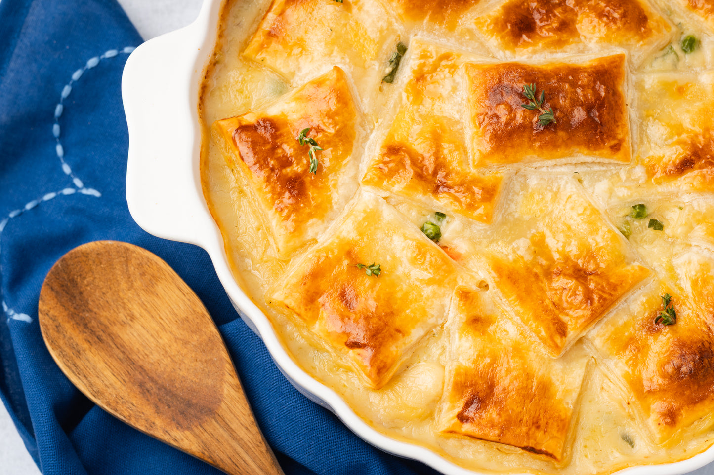 Chicken Pot Pie with Puff Pastry