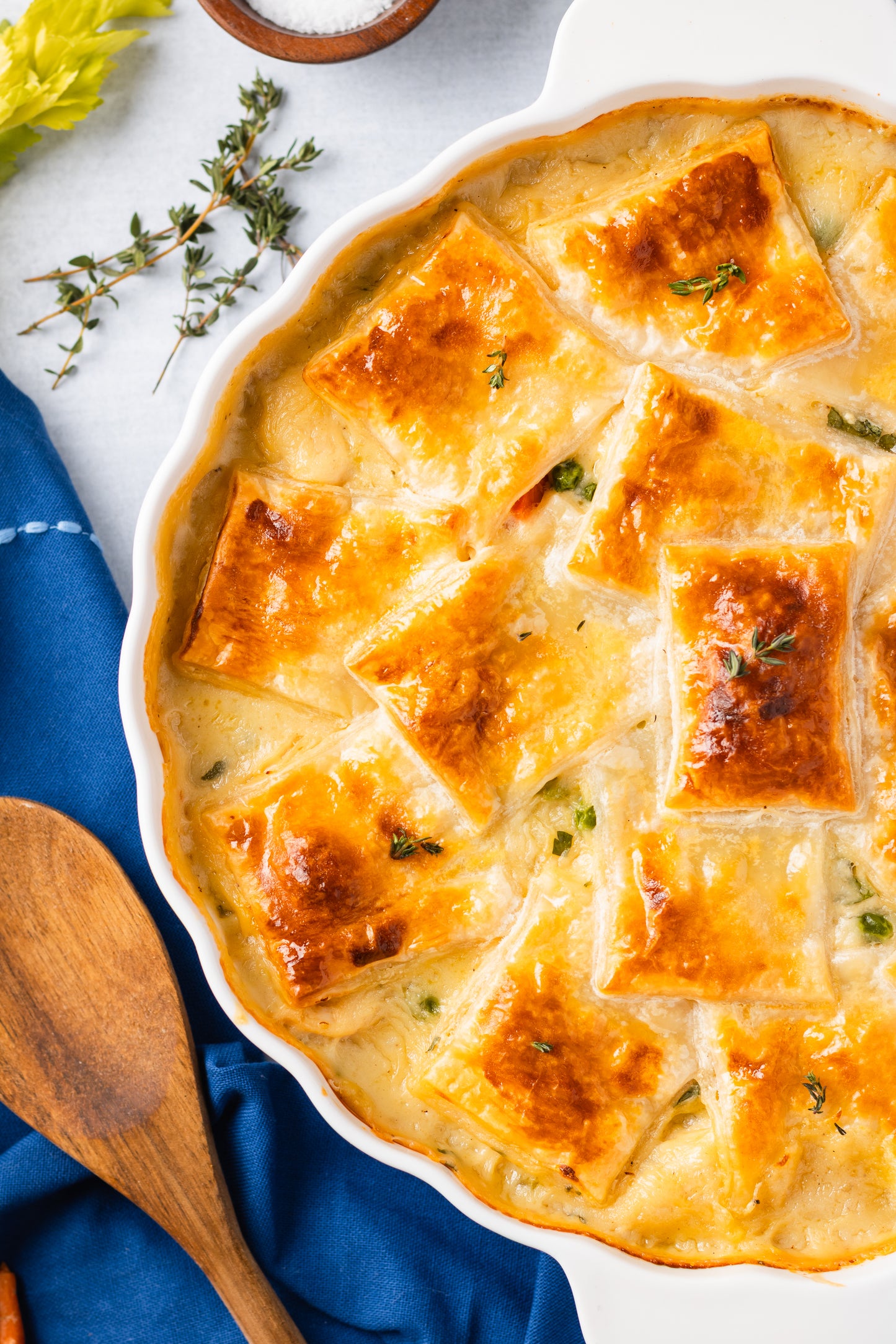 Chicken Pot Pie with Puff Pastry