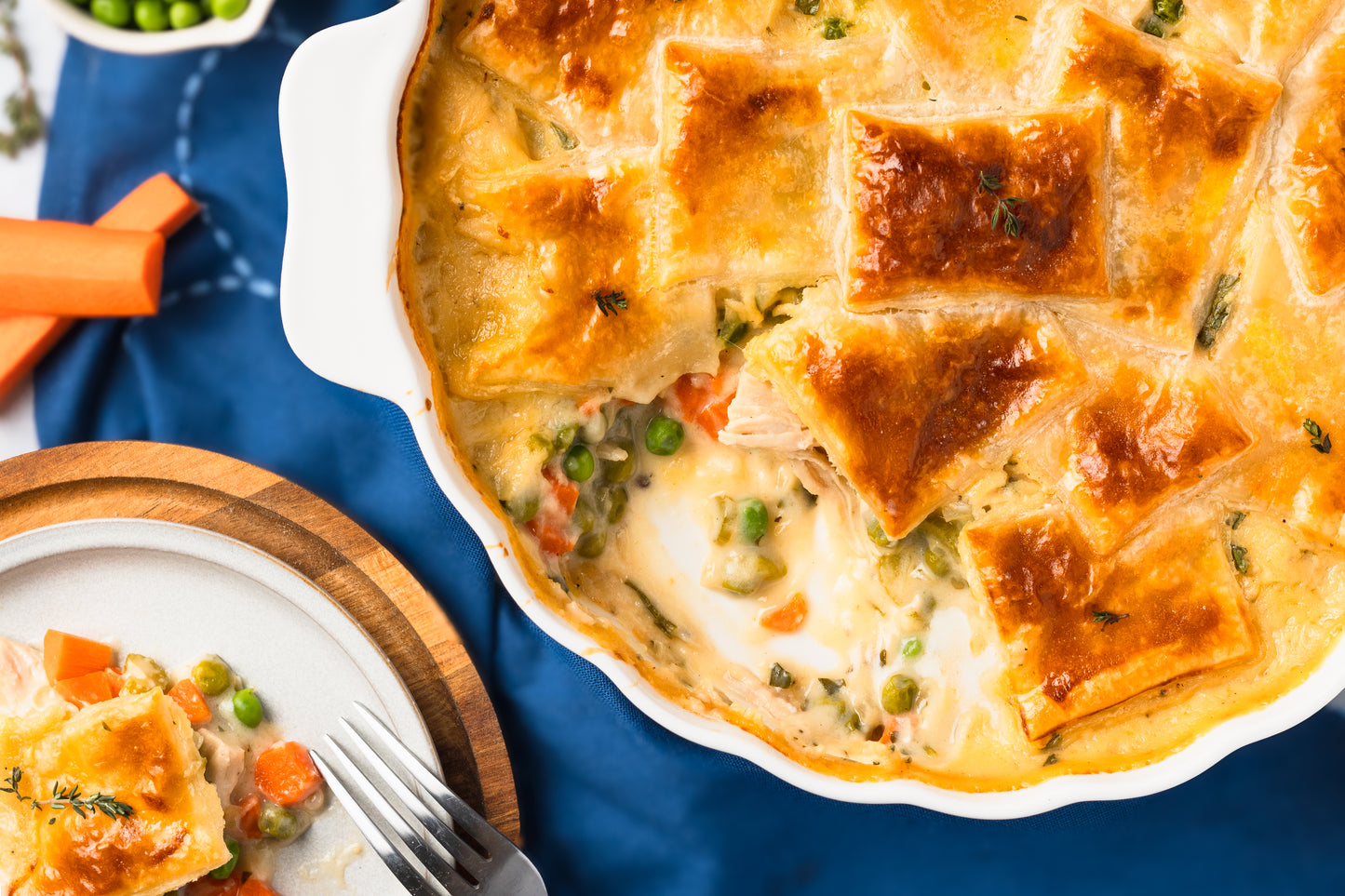 Chicken Pot Pie with Puff Pastry
