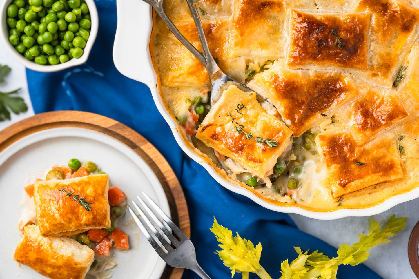 Chicken Pot Pie with Puff Pastry