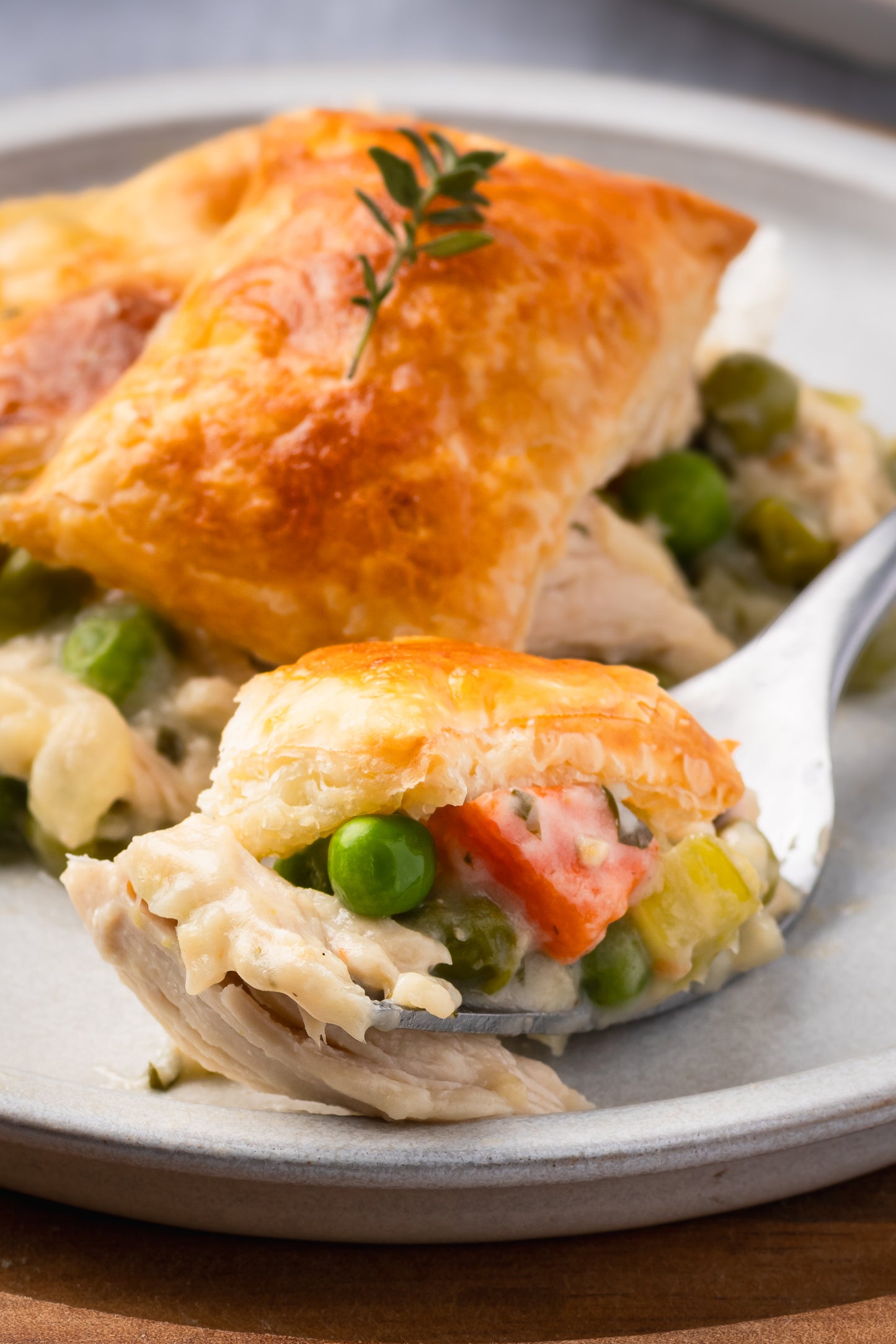 Chicken Pot Pie with Puff Pastry