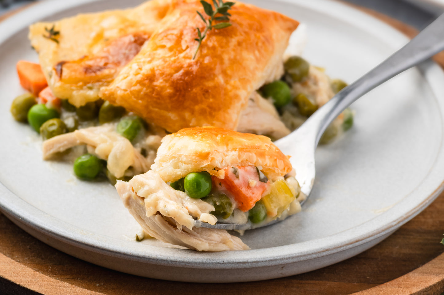 Chicken Pot Pie with Puff Pastry