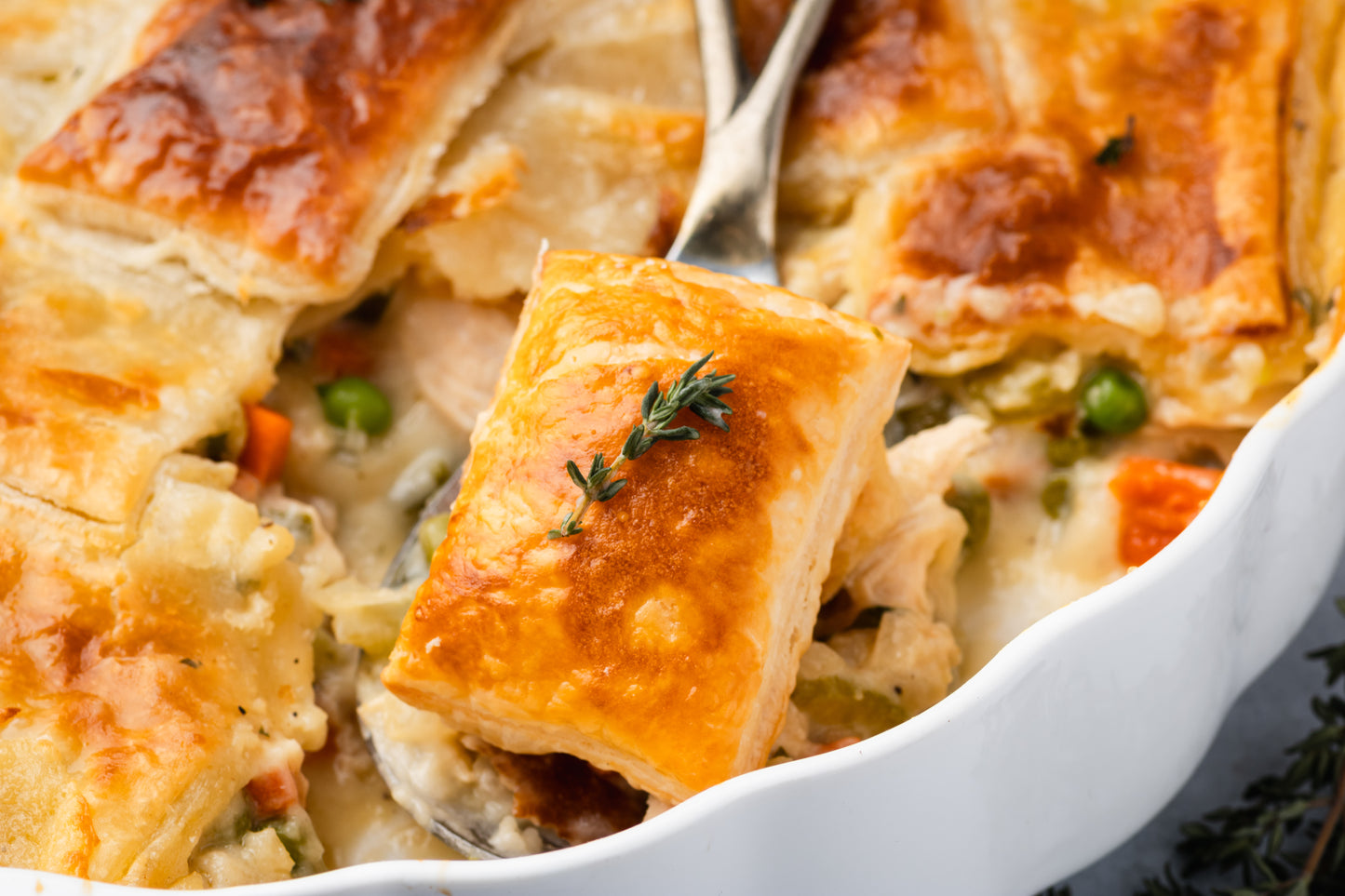 Chicken Pot Pie with Puff Pastry