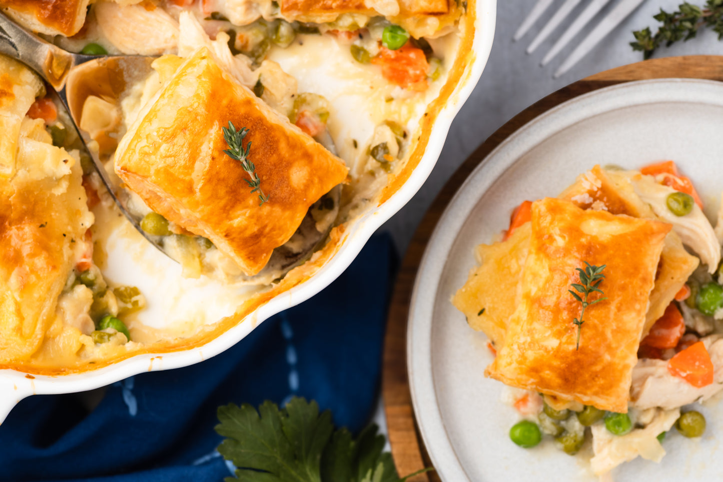 Chicken Pot Pie with Puff Pastry