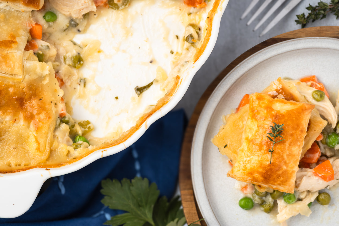 Chicken Pot Pie with Puff Pastry