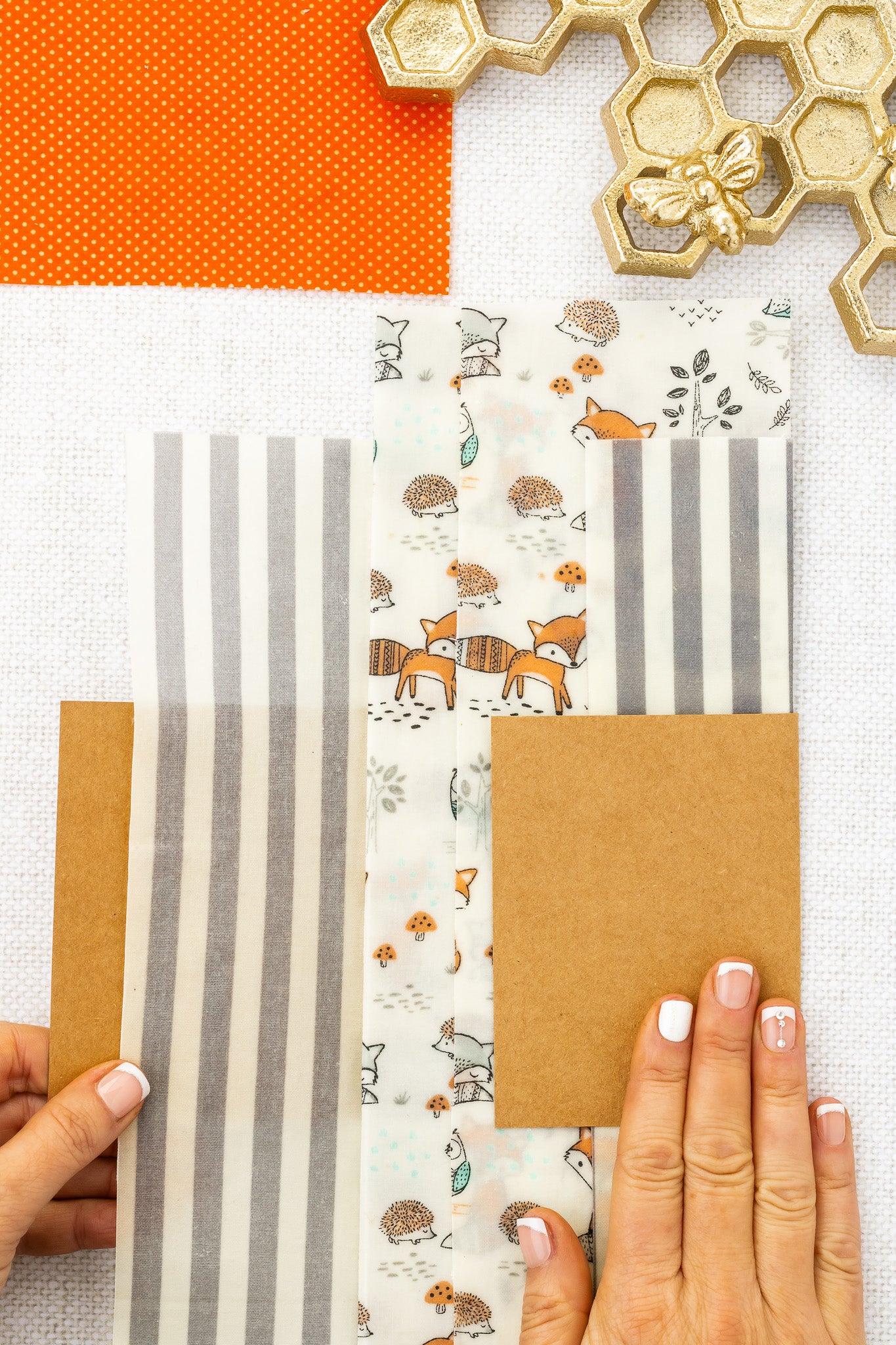 Beeswax Wraps (Orange and Gray)