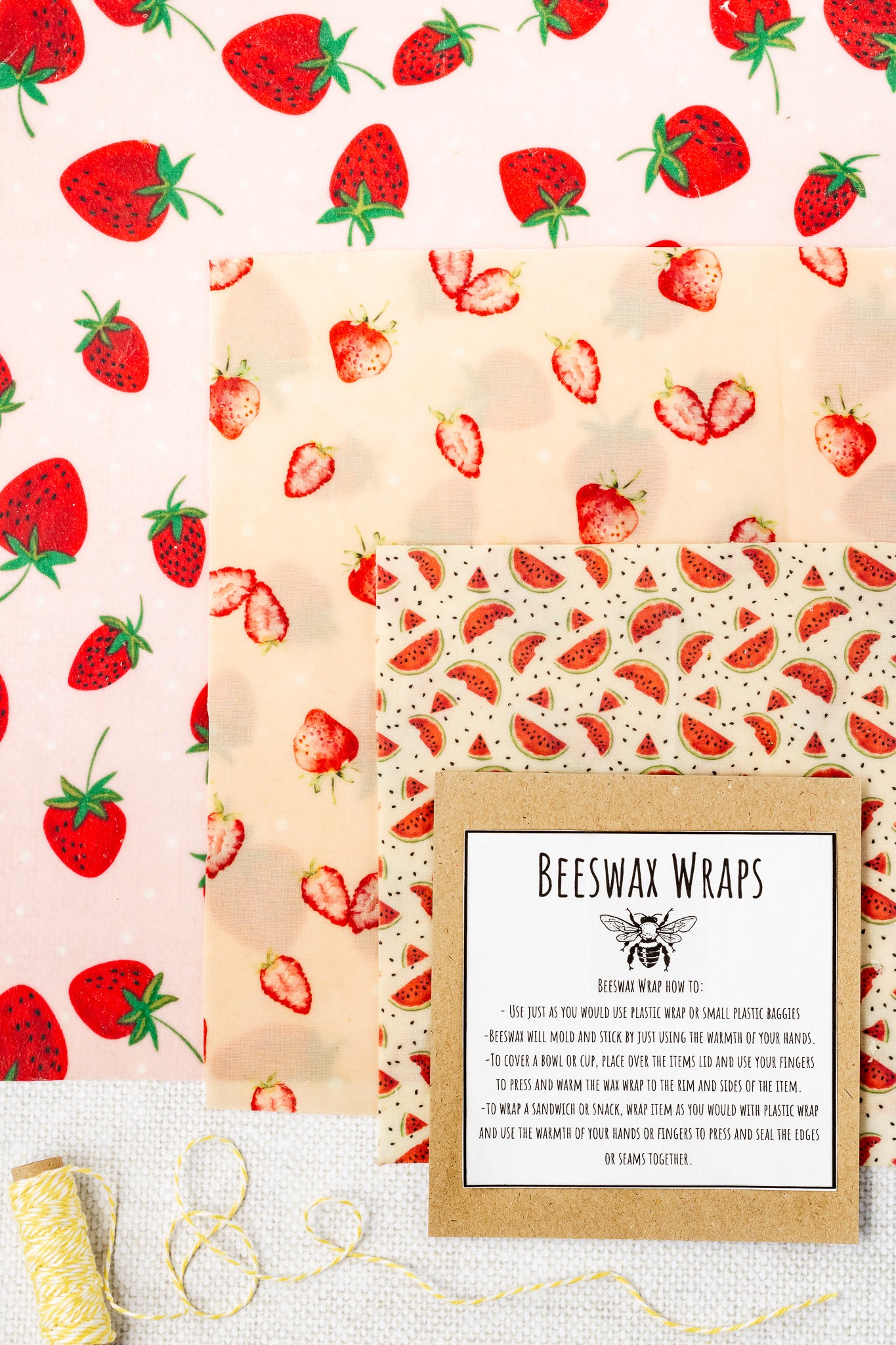 Beeswax Wraps (Red)