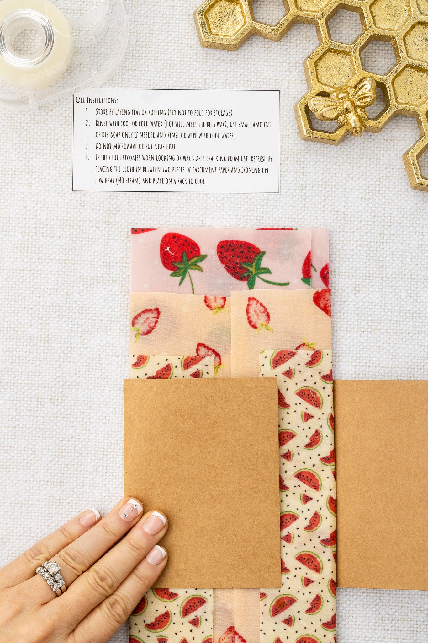 Beeswax Wraps (Red)