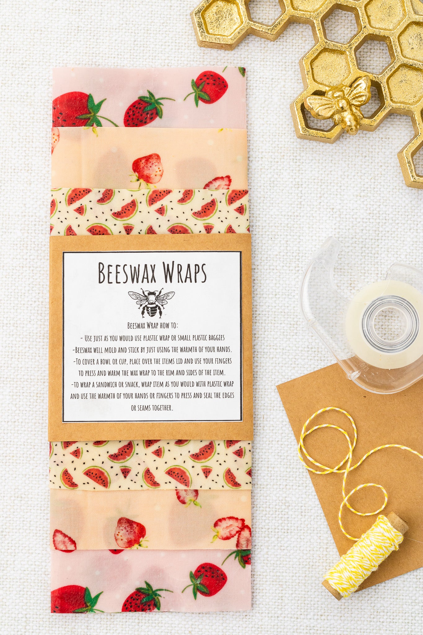 Beeswax Wraps (Red)