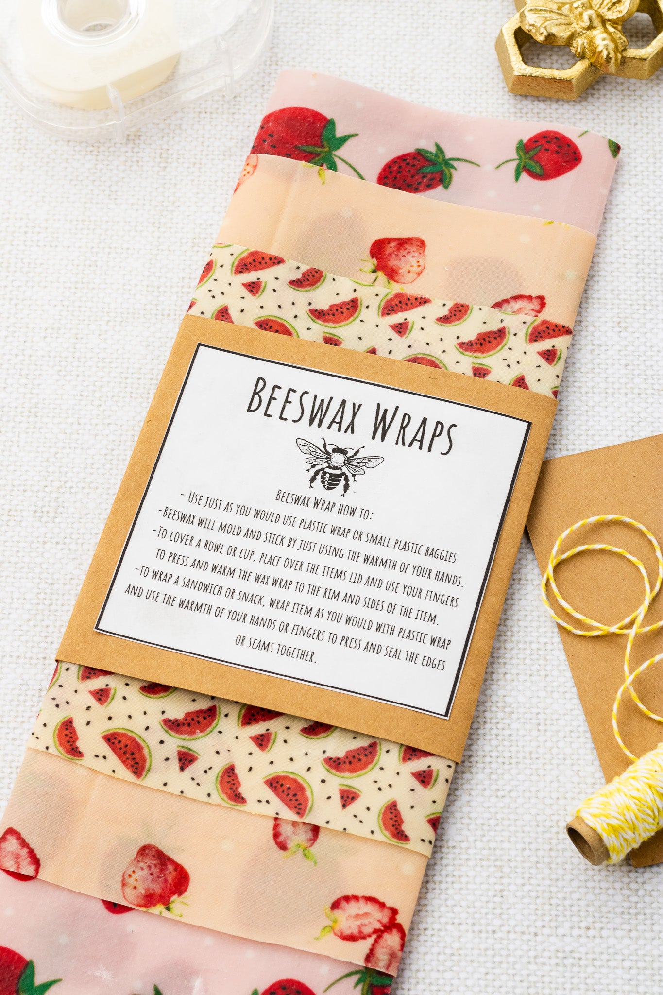 Beeswax Wraps (Red)