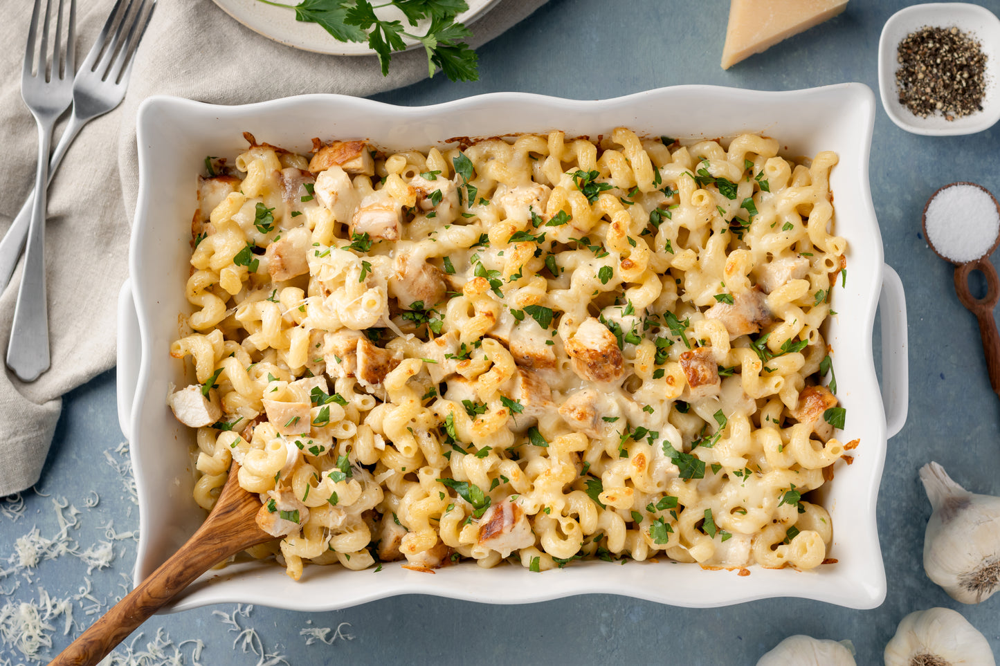 Alfredo Pasta Chicken Bake
