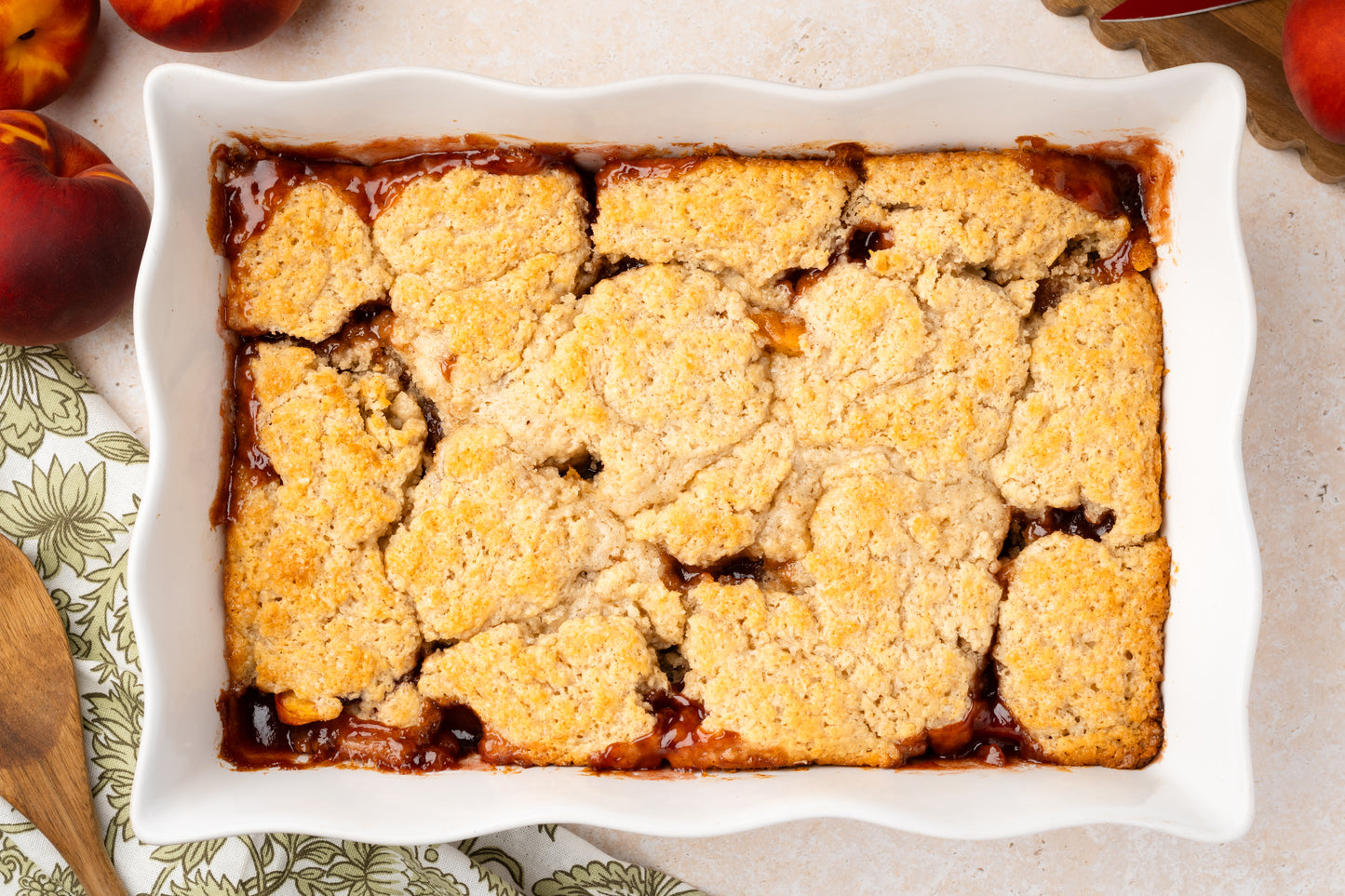 Peach Cobbler with Cardomom