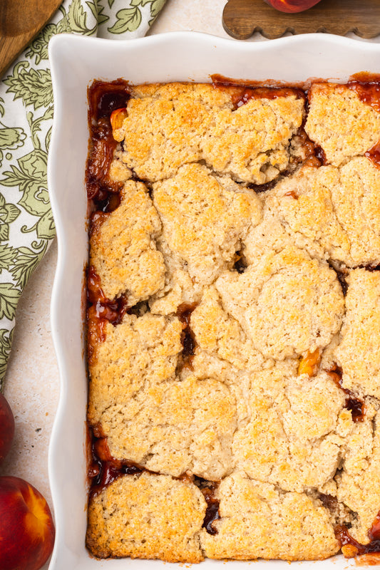 Peach Cobbler with Cardomom