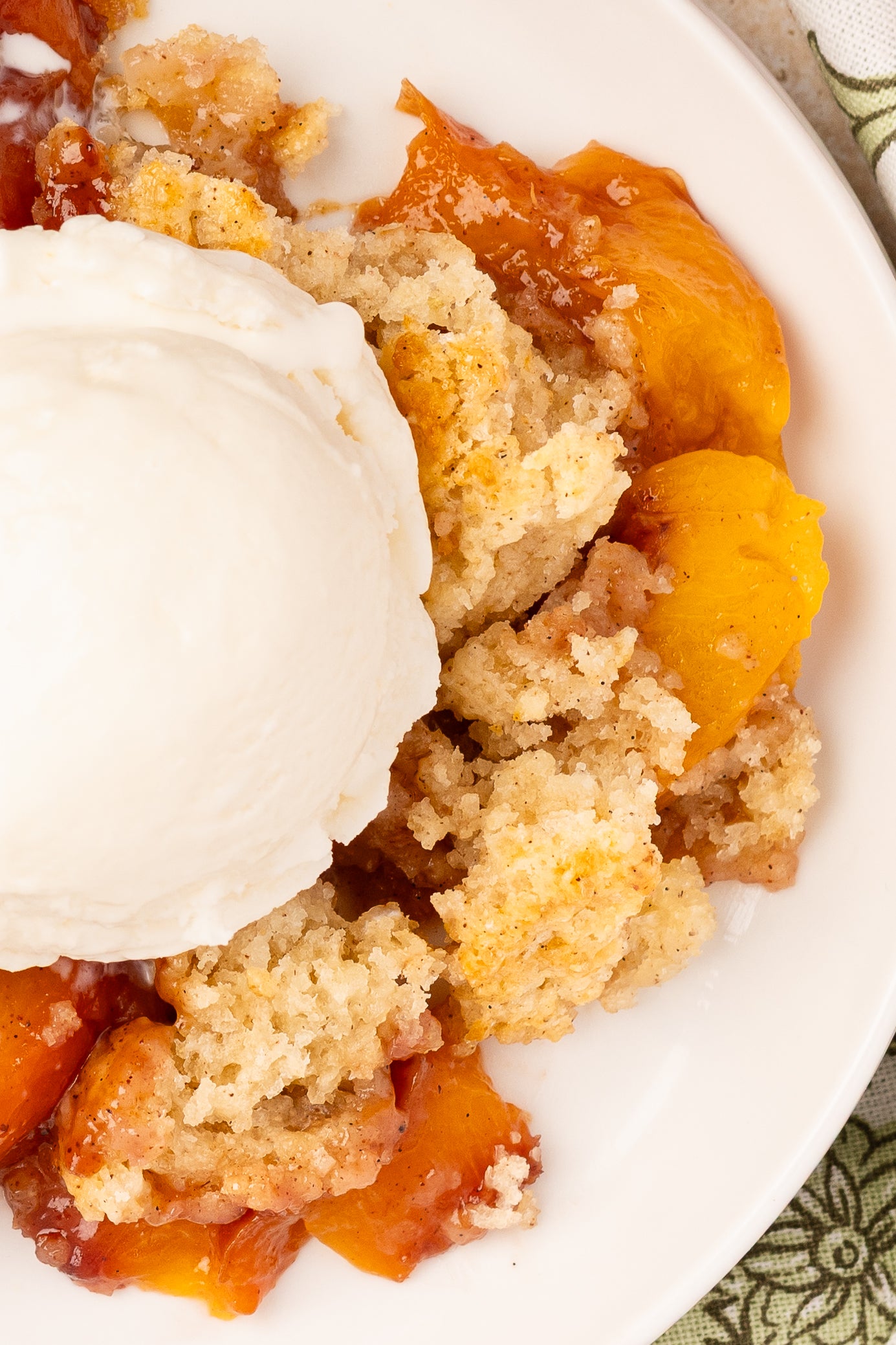 Peach Cobbler with Cardomom