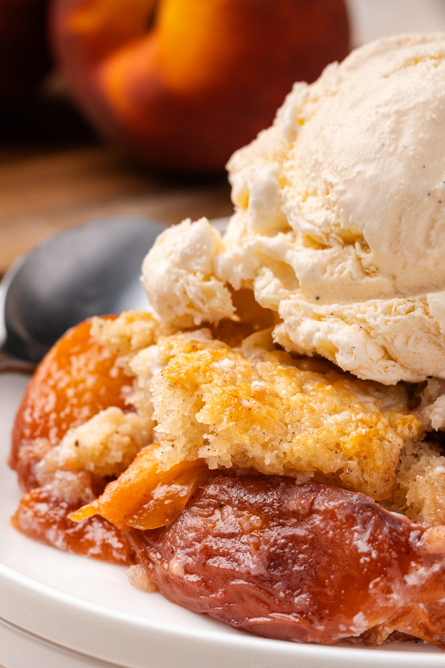Peach Cobbler with Cardomom