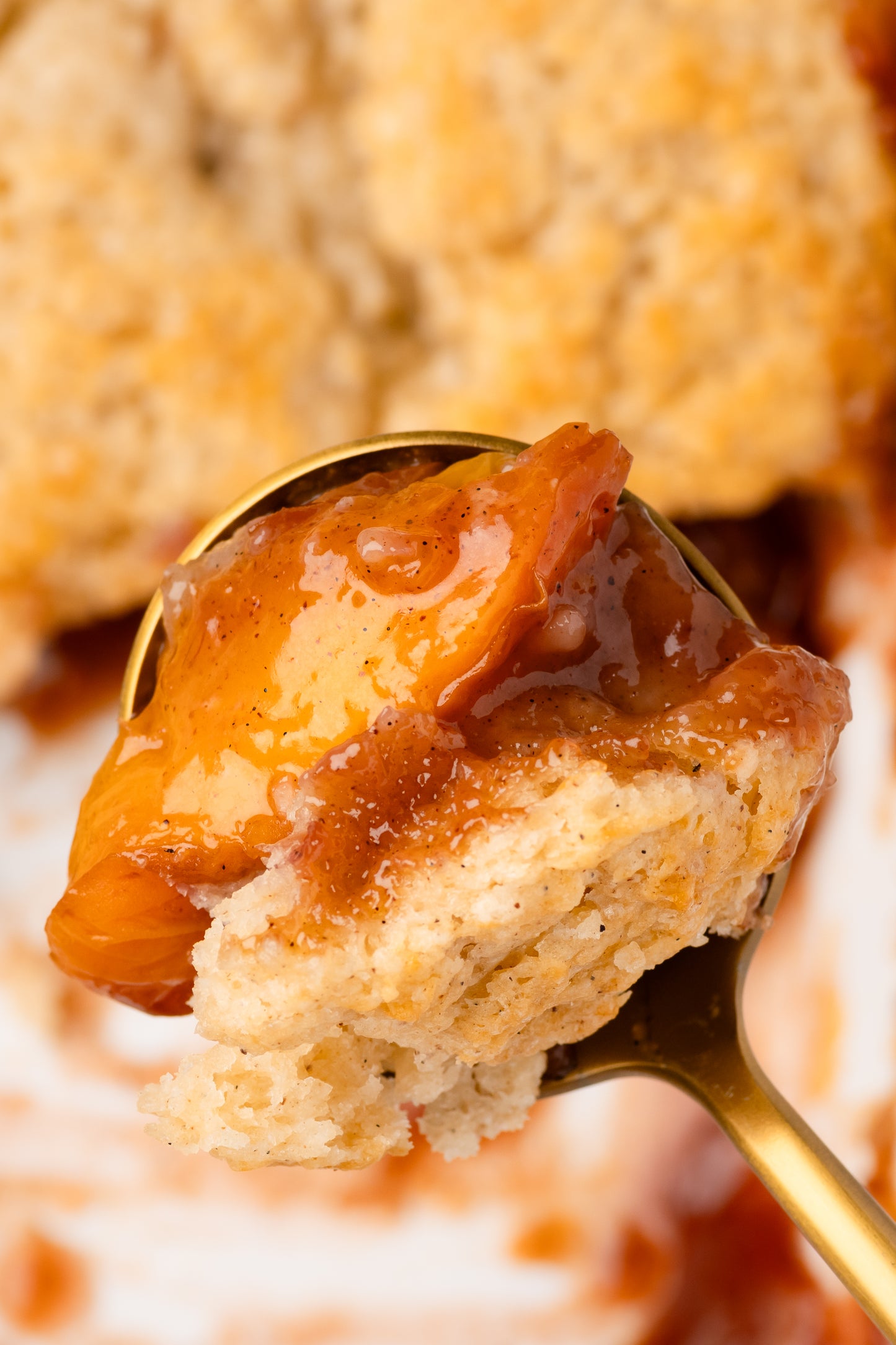 Peach Cobbler with Cardomom