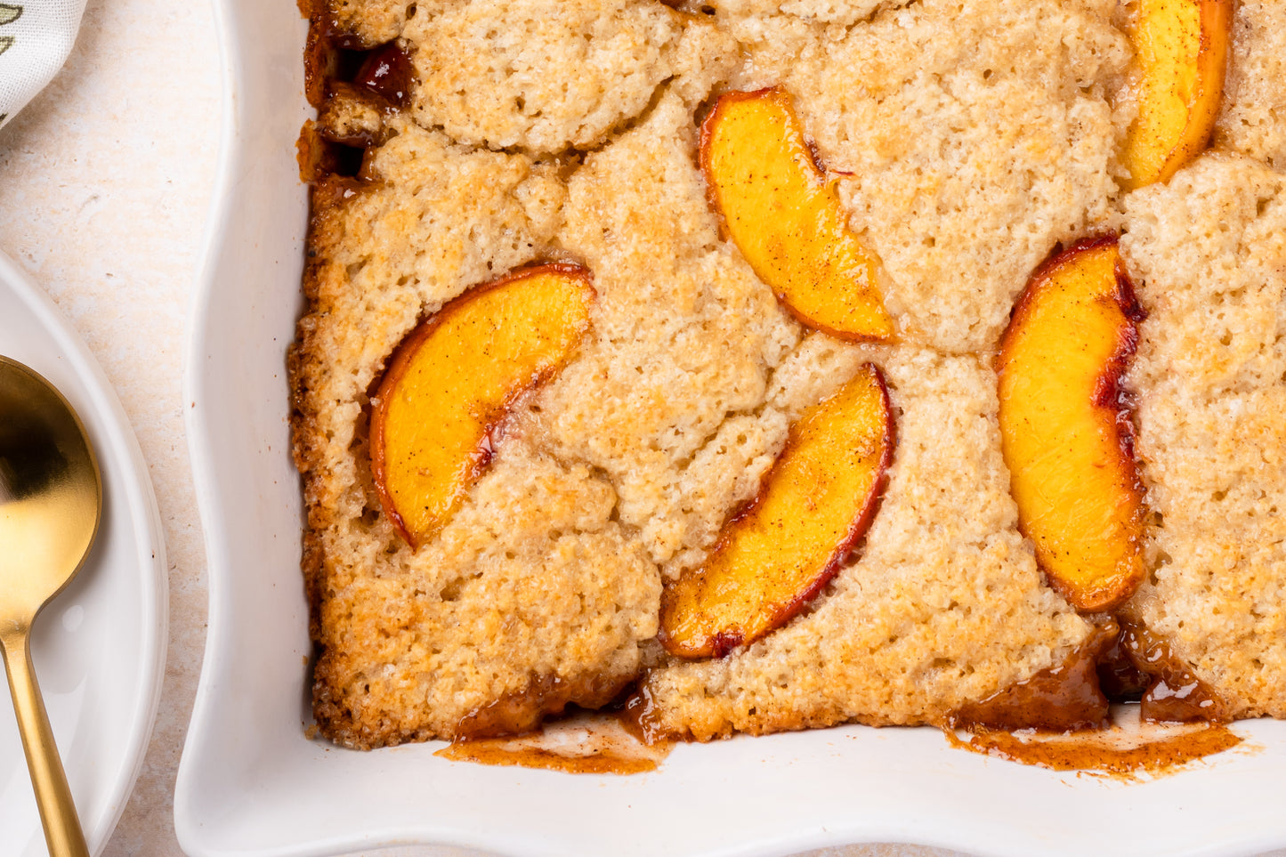 Peach Cobbler with Cardomom