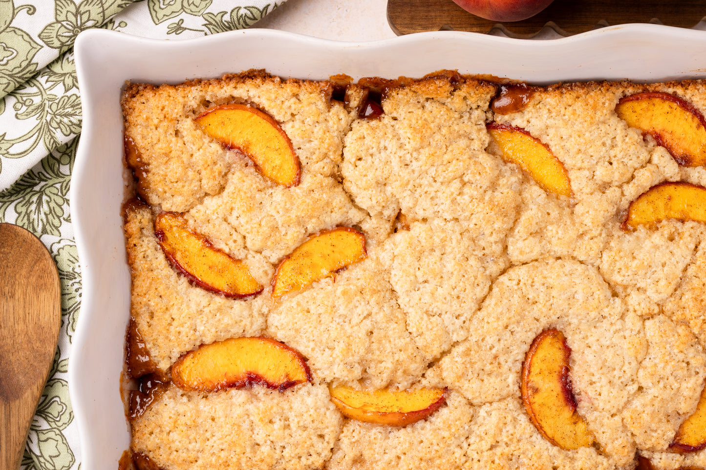 Peach Cobbler with Cardomom
